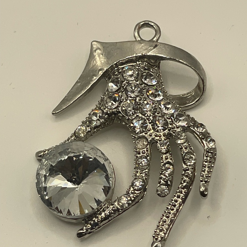 Silver Rhinestone Pendant - image 4